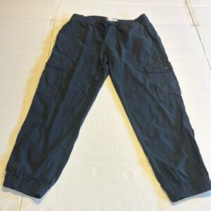 Cloth & Stone 100% tencel jogger grey pants elastic waist & bottom pull string